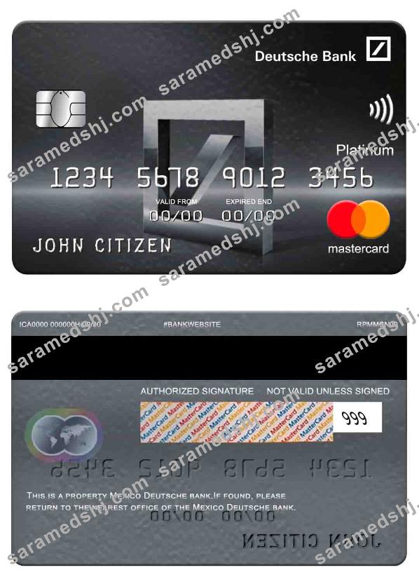 Mexico Deutsche bank mastercard platinum